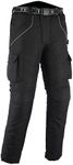 Texpeed Mens All Black Waterproof Armoured Motorcycle Motorbike Biker Trousers/Pants With CE Armour (EN 1621-1) - 34W / 32L