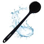 YADIFEN Premium Soft Silicone Back Scrubber Shower Bath Body Brush with Long Handle | BPA-Free | For Men and Women