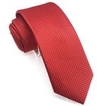 Wehug Men's Classic Stripe Jacquard Woven Red Plaid Silk Tie Formal Suit Necktie Neck Ties For Men EU-LD0076