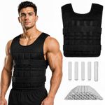 Nasmodo Weighted Vest 10 kg For Gym With 55 Steel Plates Adjustable Strength Training Weight Vest For Men Women for Workout Vest Weighted Jacket Exercise Gym Weight Vest Training Fitness vest