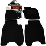 Fully Tailored Deluxe Car Mats to fit Honda Civic 2012-2017 - 4 Piece - Black Carpet - Black Trim - Heavy Duty Heel Pad - 20-2558