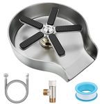 Mckanti Metal Kitchen Sink Glass Rinser, Faucet Glass Rinser for Kitchen Sinks Stainless Steel Sink Cup Washer Baby Bottle Washer Cup Rinser Bar Cup Cleaner Sink Attachment Kitchen Sink Accessories