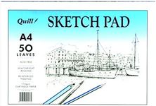 Quill, A4 Sketch Pad, 50 Sheets, 11