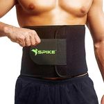 SPIKE Sweat Slim Belt for Men and Women Tummy Trimmer Body Shapewear Sauna Waist Trainer Adjustable Sweat Belt (Spike Sweat Slim Belt Black)