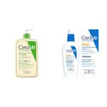 CeraVe Hydrating Foaming Oil Cleanser | Face & Body Wash with Squalane Oil & Facial Moisturizer with SPF 30. Face Sunscreen Lotion with Hyaluronic Acid, Niacinamide