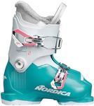 Nordica Kids Speedmachine J 2 (Girl) Boots, Color: LightBlue/White/Pink (050872013L4)