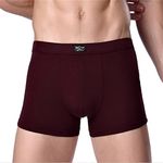 Zempertoopa Men'S Underwear 3Pc Mens Underwear Boxer Bamboo Fiber Casual Male Men Short Man Underpants Solid Color-Brown,L