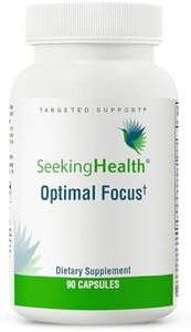 Seeking Health Optimal Focus, Stimulant-Free and Caffeine-Free Nootropic Support for Memory and Focus, with Choline, DHA from Algae, American Ginseng, Vegan and Vegetarian (90 Capsules)