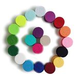 260 Pcs 25mm Aromatherapy Diffuser Pad Round Fibre Replacement Refill Pads Essential Oil Diffuser Pad Air Freshener Accessories 20 Colors