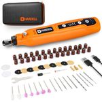 HARDELL Cordless Rotary Tool Kit with 69 Accessories - 5-Speed Mini Power Tool, USB Rechargeable for Drilling, Sanding, Polishing, Engraving (DIY & Crafts)