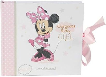 Happy Homewares Gorgeous Baby Girl Minnie Photo Album with Pink Ribbon - 50 Pictures - Officially Licensed