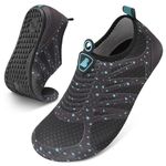 BARERUN Barefoot Quick-Dry Water Sports Shoes Aqua Socks for Swim Beach Pool Surf Yoga for Women Men, Blue Firefly, 8.5-9.5 Women/7-7.5 Men
