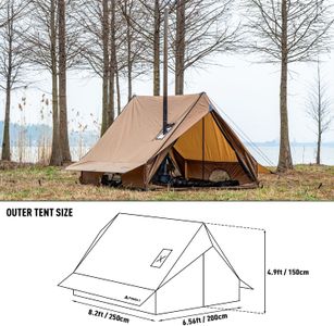 POMOLY CHALET 70 Pro Portable Cabin Tent with Stove Jack – 2-3 Person Camping