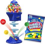 PlayO 18" Big Spiral Gumball Machine Toy - includes Aprox 113 Gum Balls - Kids Dubble Bubble Twirling Style Candy Dispenser - Birthday Parties, Novelties, Party Favors and Supplies