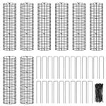 8 Pcs Tree Trunk Protector from Deer Tree Protectors with 48 Ties and 20 Metal Nails Metal Tree Wraps to Protect Bark Mesh Tree Guards Tree Trunk Wrap Tree Sapling Protection for Tree Plant Garden