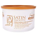 SATIN SMOOTH 14oz Luxury depilatory Waxes for Full Body & Face- Calendula Gold Hard Wax with Tea Tree, 1 Count, Callendula Gold Hard Wax W/Tea Tree Oil (814136)