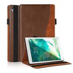 iPad 9.7 inch 2018 (6th Generation) Tablet Case, iPad 5th Gen Case 2017 PU Leather Flip Case for iPad Air 2013/ Air2 2014 with Pen Holder Multi-Angle Stand Tablet Cover A1954/A1893/A1823/A1822, Brown