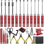 RC Car Tool Kit - 27PCS RC Screwdriver Set, Repair Tools Screwdriver Set,Pliers, Stand,Wrench, Body Reamer, for Traxxas Arrma Axial Redcat Losi RC Car Quadcopter Drone Airplane Boat