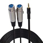 Pyle-Pro PCBL38FT6 6-Feet 12 Gauge 3.5mm Male To Dual XLR Female Cable