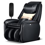 COSTWAY Massage Chair for Home, Electric Massagers Zero Gravity 3D SL Track Full Body Massage Recliner with Back Heater, Automatic Shoulder Detection, Airbag and Pillow, Relax Shiatsu Massager (Black)