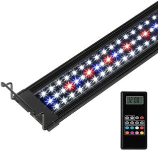WaterRebirth Wireless Remote Full Spectrum Aquarium LED Light Strip - Ultra-Thin Design with Timer & RGB Modes for Fish Tank Plants (48-54INCH)