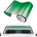 Cozylkx 7.87”×59” Car Window Sun Visor Strip Tint Film for Car Windscreen Gradient Anti-UV Windshield Protect Shade Films,Gradient Green