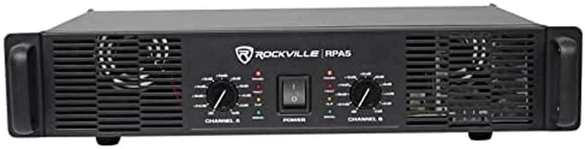 Rockville RPA5 1000W Peak / 400W RMS 2-Channel Power Amplifier, Rack Mountable - Perfect for Live Sound, Pro Audio, DJs