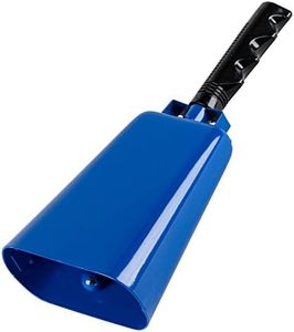 BLUE PANDA 11-Inch Royal Blue Cowbell with Handle, Loud Cowbells for Sporting Events, Weddings, Farm, and Celebrations, Cheering Hand Bell for Stadiums, Football Noise Makers