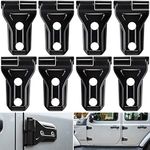 Door Hinge Cover Trim Exterior Accessories for 2018-2021 Jeep Wrangler JL JLU Sports Sahara Freedom Rubicon Unlimited Gladiator JT 2-Door & 4-Door (Black 8PCS)