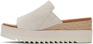 TOMS Women’s Diana Mule Wedge Sandal, Comfortable Slip-On with Cushioned Midsole & Wedge Heel for Day-to-Night Wear - Natural Yarn Dye - 9.5