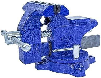 Yost Vises LV-4 Homeowner's Vise | 4.5 Inch Jaw Width with a 3 Inch Jaw Opening Home Vise | Secure Grip with Swivel Base | Blue