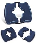 HOMCA Bed Sore Cushions for Butt, Memory Foam Bedsore Pressure Relief Cushion for Sleeping and Sitting, Hemorrhoid Cushion for Coccyx, Sciatica, Postpartum Recovery, and Surgery Rehabilitation(Blue)
