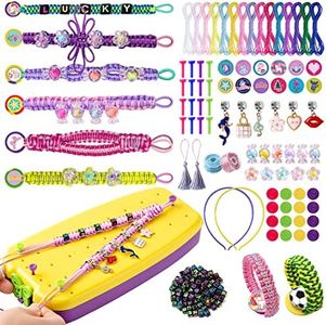 Mactoou 292 Pièces Kit Bracelet Fille, Cadeau Fille 6-12 Ans, Kit Fabrication de Bracelet pour Filles, DIY Kit Créatif Enfant Bracelet Amitié Idee Cadeau Ado Fille Enfant de 6 7 8 9 10 11 12 ans