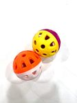 Taiyo Pluss Discovery® Birds Playing Bell Ball for All Small Birds Toy for Parakeet, Cockatiel, Budgerigar, Parrots etc..(Pack of 2) Color May Vary