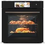 24 Inch Single Wall Oven,Color LED Screen,with 8 Professional Baking Modes,108 Built-in Intelligent Menus,Triple Insulated Glass Door and Built-in LOW-E Glass,Food Grade Enamel Inner Cavity