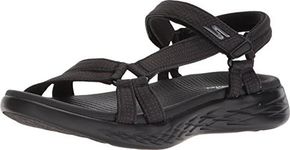 Skechers Women's On-The-Go 600 - Brilliancy Sport Sandal, Black, US 8