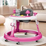 StarAndDaisy 360 Baby Walker 6-24 Months / 7 Level Height Adjustment Walker for Kids Boy and Girl with Intergrated RGB Lights, Switchable Food & Musical Toy Tray/Premium Baby Activity Walker