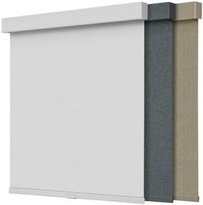 UNISHADES 100% Blackout Artificial Linen Cordless Roller Shades for Indoor Windows, Roller Blinds for Home, for Window Size 24" W × 72" H White