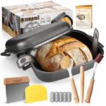 Cloche Loaf Dutch Oven, Pre-Seasoned, 9.5QT, 13 LBS Heavy Duty, Non-Stick, Large Bread Loaf Pan, Oval Cast Iron Bread Pan With Lid, Cloche Homemade Loaf Pan, Sourdough Artisan Bread Baking Pan