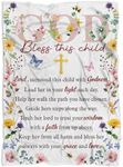 MUCHNEE Baptism Gifts for Girls, Baby Swaddle Blanket 40x30in, Dedication Gift, Christian Gift for Goddaughter Newborn Baby Girl, Christening Godchild Gifts, Gender Neutral Baby Gift, Nursery Decor