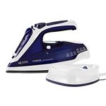 Tower T22008BLU CeraGlide Cordless Steam Iron with Ceramic Soleplate and Variable Steam Function, Blue