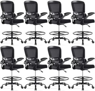 TRALT Drafting Chair - Tall Office Chair with Lumbar Support for High Desk
