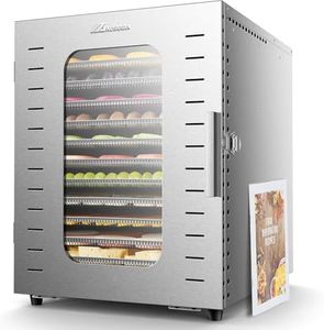 Ausegia Food Dehydrators Machine with large capacity and 12Tray stainless steel dryer,Dehydrating 48Lbs fresh meat and beef, 190℉ AdjustableTemperature, Food dryer machine for herbs,fruit,vegetables