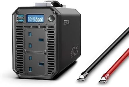 BESTEK Pure Sine Wave 1000W Car Power Inverter DC 12V to AC 230V 240V Voltage Converter with Dual USB charger and Smart LCD Screen