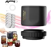 Everjar - Mason Jar Vacuum, Vp06 Plus Mason Jar Vacuum Sealer, Everjar Mason Jar Sealer, Ever Jar Vacuum Sealer, Automatic Cordless Can Sealer for Wide and Regular Mouth Mason Jars (Black)