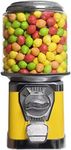 Gumball Machine for Kids - Yellow Vending Machine with Cylinder Globe - Bubble Gum Machine for Kids - Home Vending Machine - Coin Gumball Machine - Bubblegum Machine - Gum Ball Machine Without Stand