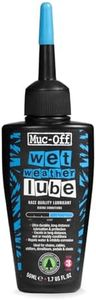Muc-Off Wet Chain Lube, 50ml - Bike Lube, Bike Chain Oil, Chain Wax for Wet Weather Conditions - Biodegradable Bike Lubricant and Bicycle Chain Oil, Black