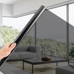 SUNBIRD One Way Mirror Sunlight Heat Control Film Summer Window Glass Film for Privacy Office Home UV Protection (Light Black, 50cm X 200cm)