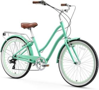 sixthreezero EVRYjourney Women's Beach Cruiser Bike, Step-Through Touring Hybrid Bicycle