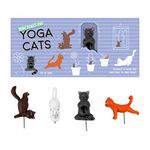 Gift Republic Mini Plant Pot Yoga Cats, Multicolor, 1